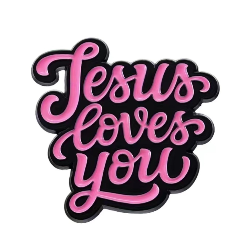 3/$25 “Jesus Loves You” Unisex Acrylic Pin Badge Brooch